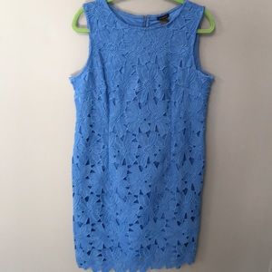 Ann Taylor Sleeveless Dress with Lace overlay